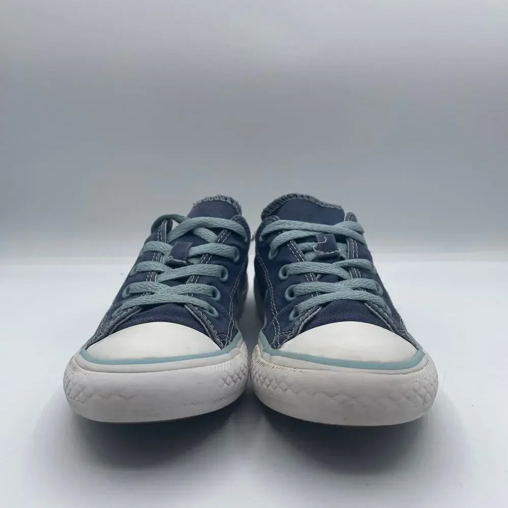 Converse All Star Double Tongue Blue Canvas Blue Low Shoes Junior Youth 1